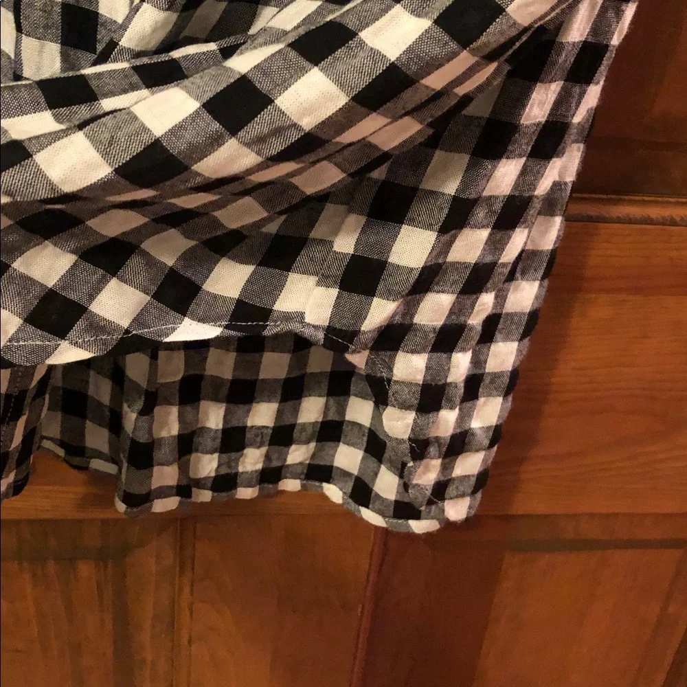 Jane and Delancey Black and White Gingham Shirt - Picture 5 of 6